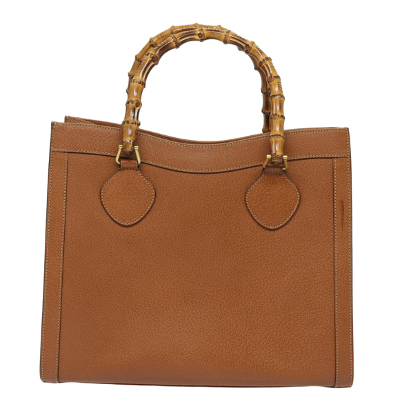 GUCCI Bamboo Hand Bag Leather Brown 002 1186 0260 Auth ep4831 - Picture 2 of 16